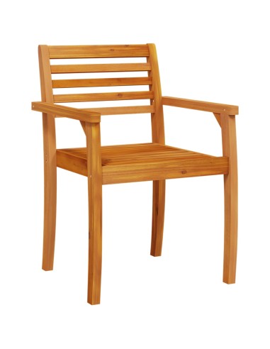 Градински столове, 2 бр, 59x55x85 см, акация масив