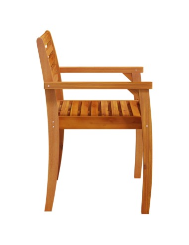 Градински столове, 2 бр, 59x55x85 см, акация масив
