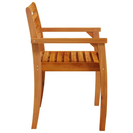 Градински столове, 2 бр, 59x55x85 см, акация масив