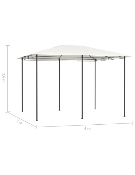 Шатра, 3x4x2,6 м, кремава, 160 г/м²