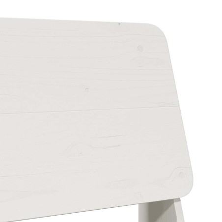 Градински столове 2 бр бели 60x64x70,5 см борово дърво масив