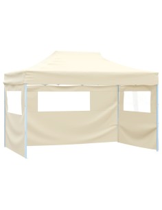 Сгъваема шатра с 3 стени, 3x4,5 м, кремава