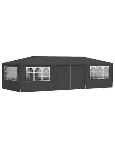 Професионална парти шатра със стени 4x9 м антрацит 90 г/м²