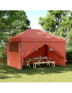Сгъваема парти шатра pop-up с 4 странични стени теракота