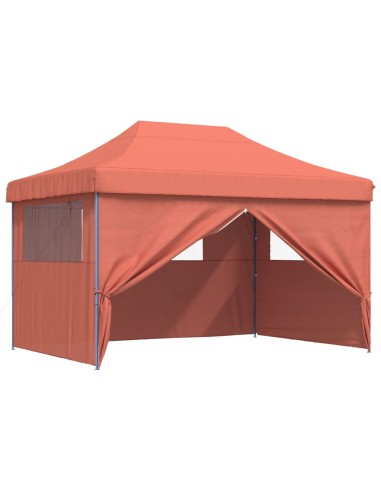 Сгъваема парти шатра pop-up с 4 странични стени теракота