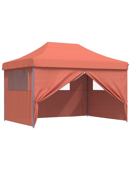 Сгъваема парти шатра pop-up с 4 странични стени теракота