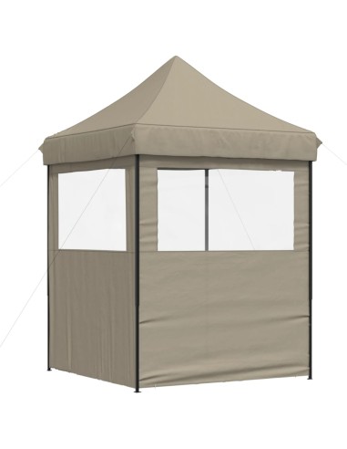 Сгъваема парти шатра pop-up с 2 странични стени таупе
