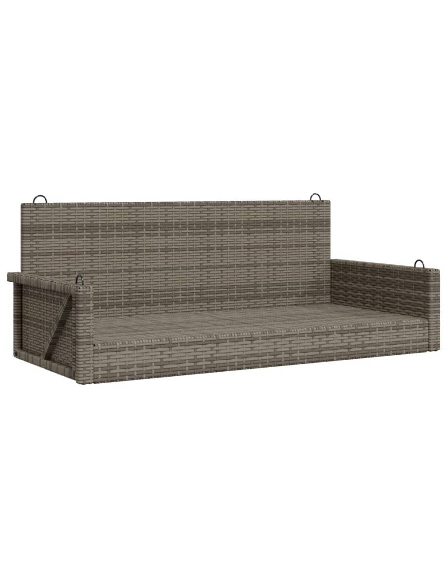 Пейка люлка, сива, 119x56x48 см, полиратан