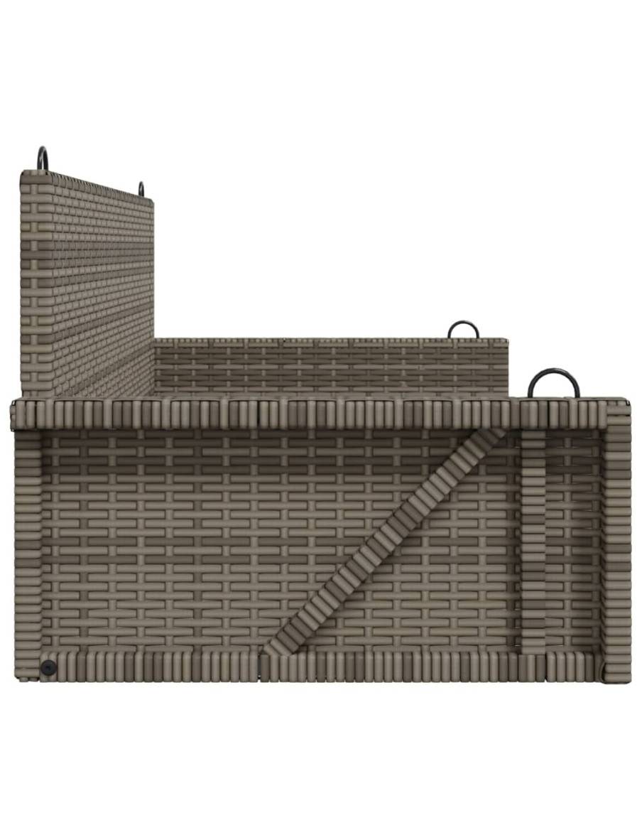 Пейка люлка, сива, 119x56x48 см, полиратан