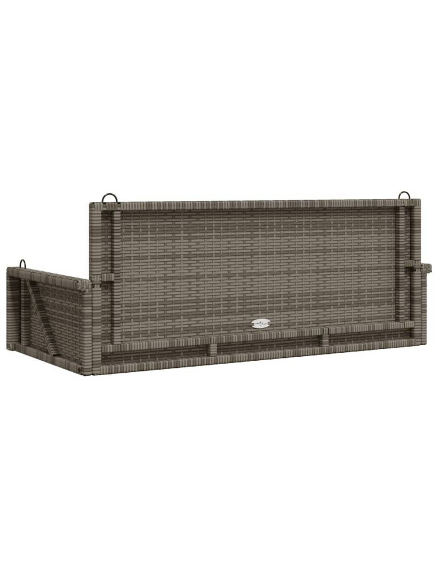Пейка люлка, сива, 119x56x48 см, полиратан