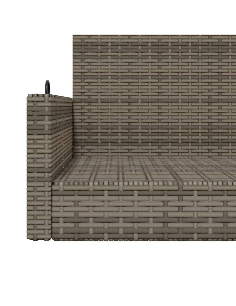 Пейка люлка, сива, 119x56x48 см, полиратан