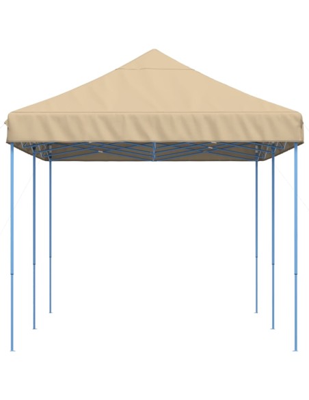 Сгъваема парти шатра, pop-up, бежова, 580x292x315 см