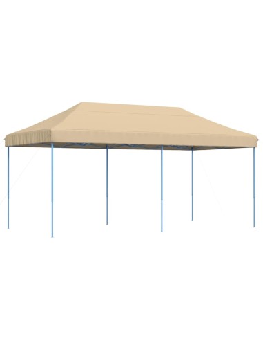 Сгъваема парти шатра, pop-up, бежова, 580x292x315 см