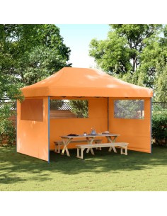 Сгъваема парти шатра pop-up с 3 странични стени оранжева