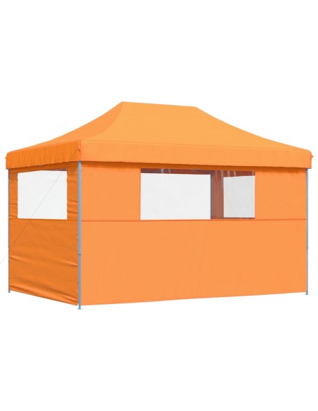 Сгъваема парти шатра pop-up с 3 странични стени оранжева