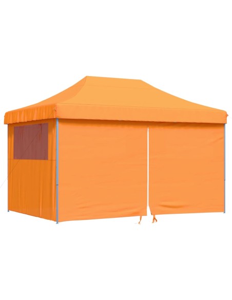 Сгъваема парти шатра pop-up с 4 странични стени оранжева