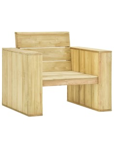 Градински стол, 89x76x76 см, импрегнирано борово дърво