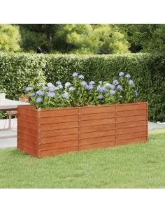 Градинска повдигната леха ръждив 240x80x77 см кортенова стомана