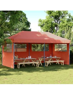 Сгъваема парти шатра pop-up с 3 странични стени теракота