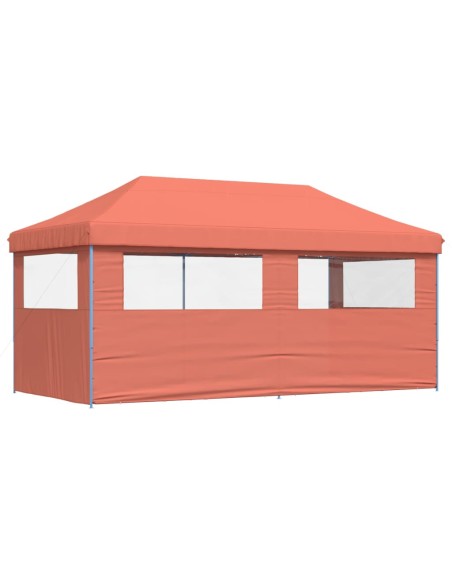 Сгъваема парти шатра pop-up с 3 странични стени теракота