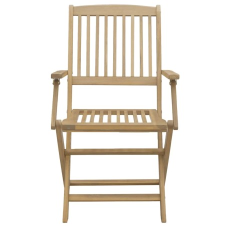 Сгъваеми градински столове 2 бр 58x54,5x90 см акация масив