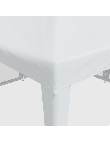 Парти палатка с 8 мрежести странични стени, бели, 4x4 м, HDPE
