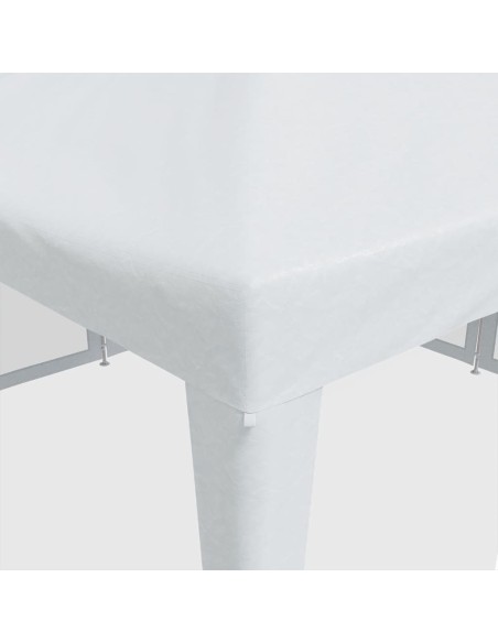Парти палатка с 8 мрежести странични стени, бели, 4x4 м, HDPE