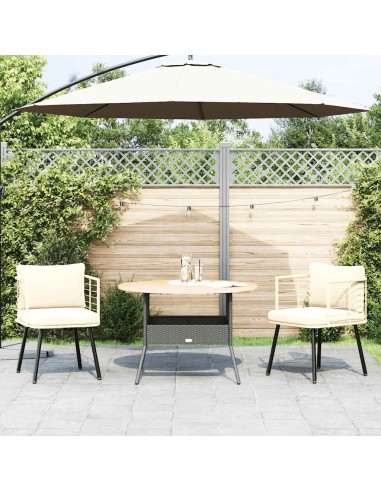 Градински столове 2 бр. с възглавници Natural Poly Rattan