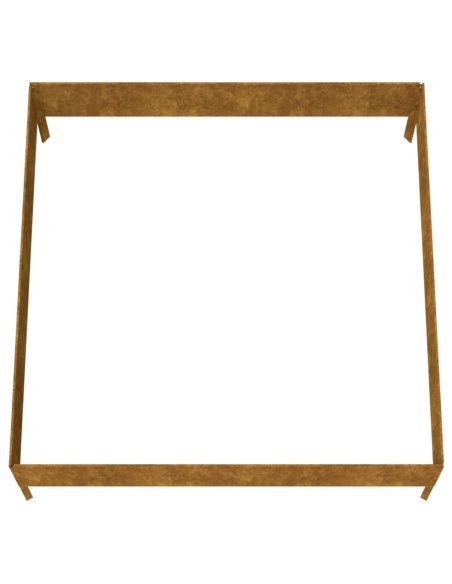 Градинска повдигната леха 100x100x33,5 см кортенова стомана