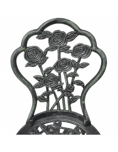 Бистро столове, 2 бр, лят алуминий, зелени