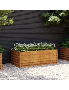Градинска повдигната леха 100x50x36 см кортенова стомана