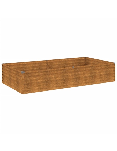 Градинска повдигната леха 195x100x36 см кортенова стомана