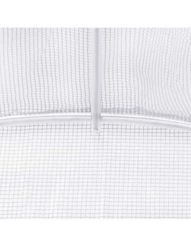 Оранжерия със стоманена рамка бяла 108 м² 18x6x2,85 м