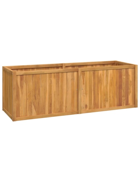 Повдигната леха 150x50x50 см тиково дърво масив