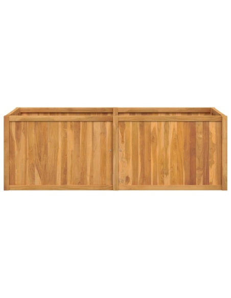 Повдигната леха 150x50x50 см тиково дърво масив