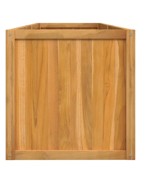 Повдигната леха 150x50x50 см тиково дърво масив