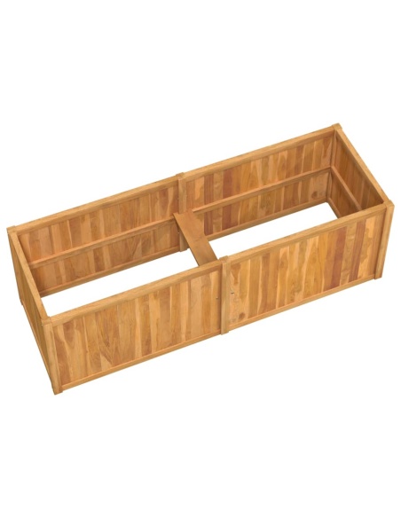 Повдигната леха 150x50x50 см тиково дърво масив