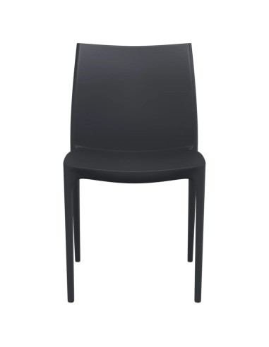 Градински столове, 2 бр, антрацит, 50x46x80 см, полипропилен