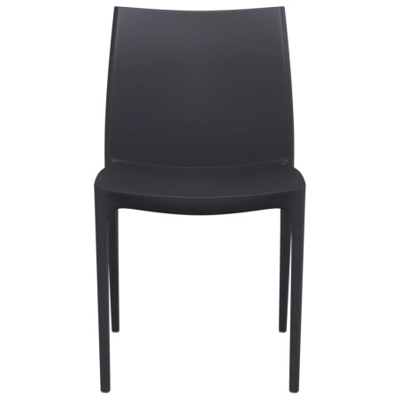 Градински столове, 2 бр, антрацит, 50x46x80 см, полипропилен