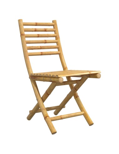 Сгъваеми градински столове, 2 бр, 43x54x88 см, бамбук