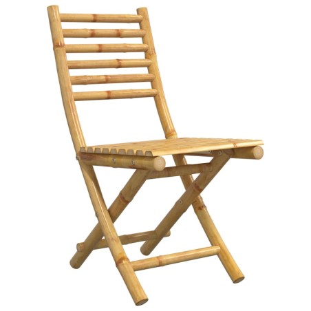 Сгъваеми градински столове, 2 бр, 43x54x88 см, бамбук