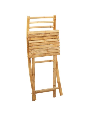 Сгъваеми градински столове, 2 бр, 43x54x88 см, бамбук