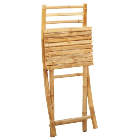 Сгъваеми градински столове, 2 бр, 43x54x88 см, бамбук