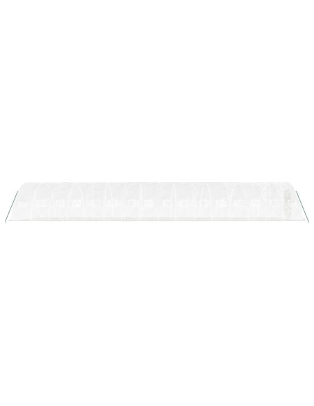 Оранжерия със стоманена рамка бяла 80 м² 16x5x2,3 м