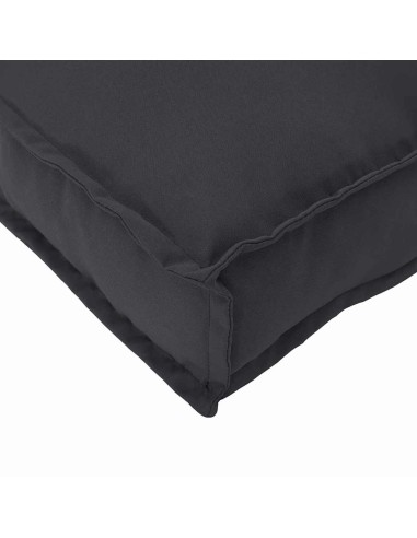 Палетна възглавница за седалка Черна 120x80x12 см Oxford плат