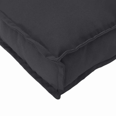 Палетна възглавница за седалка Черна 120x80x12 см Oxford плат