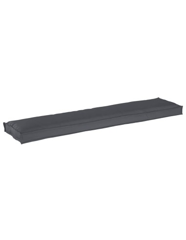 Възглавница за пейка Антрацит 180x40x8 см Оксфордска тъкан