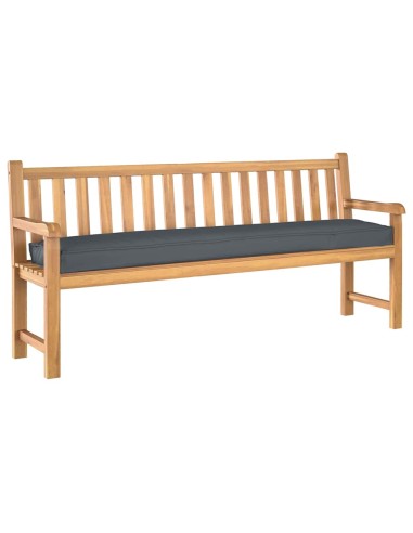 Възглавница за пейка Антрацит 180x40x8 см Оксфордска тъкан