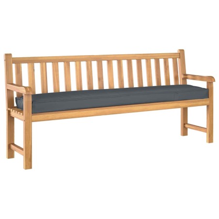 Възглавница за пейка Антрацит 180x40x8 см Оксфордска тъкан