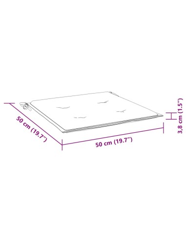 Възглавници за столове 4 бр таупе 50x50x4 см Оксфорд плат